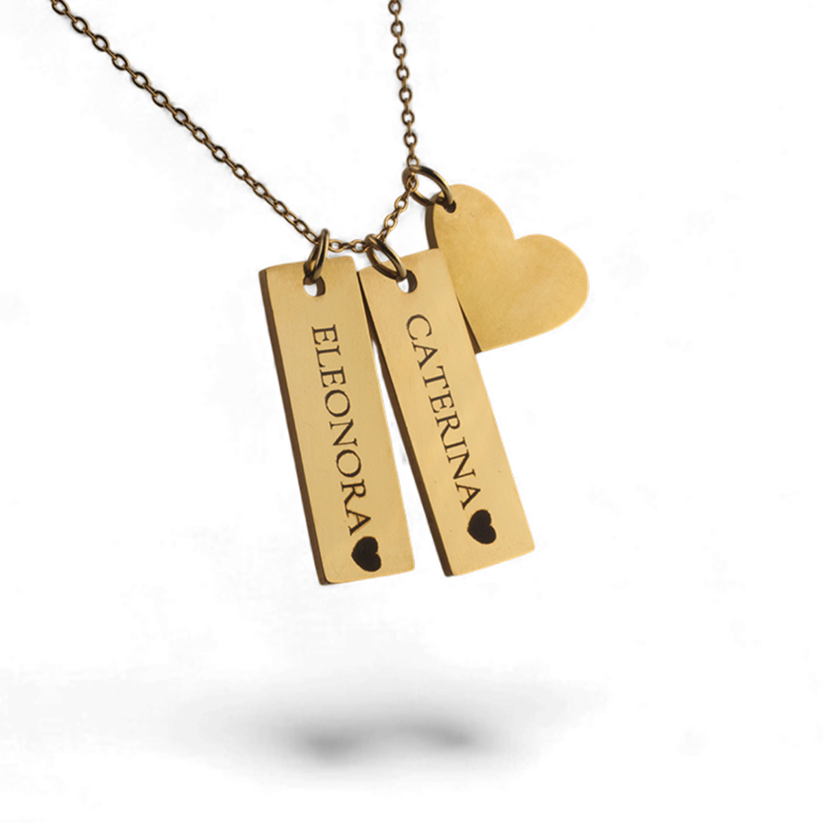 Collana con cuore e barra - immagine 3