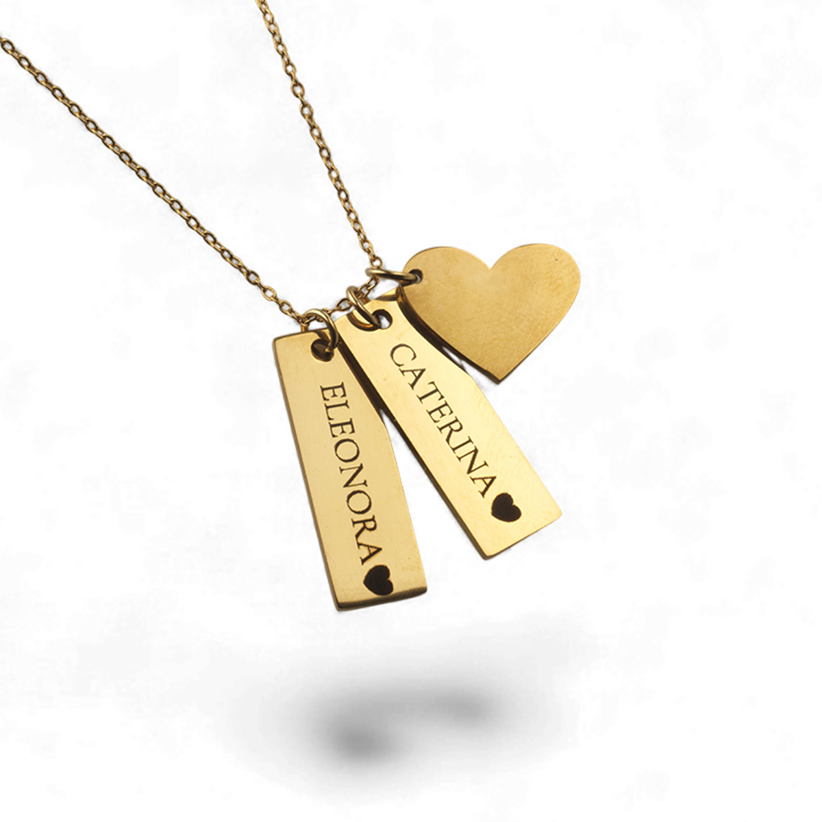 Collana con cuore e barra - immagine 4